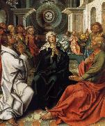 COECKE VAN AELST, Pieter Here descent of the holy spirit oil painting